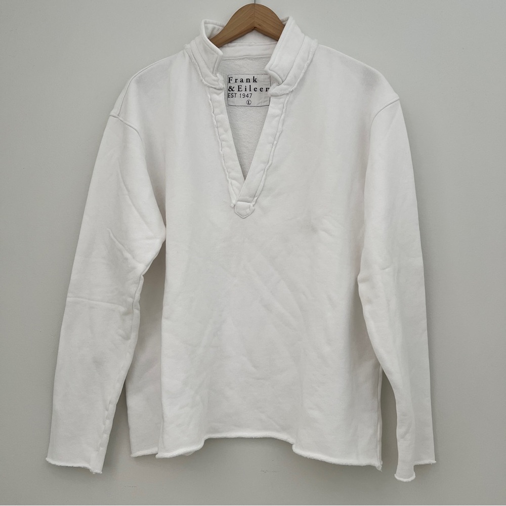 Frank & Eileen Patrick Triple Fleece Popover Henley Sweatshirt L